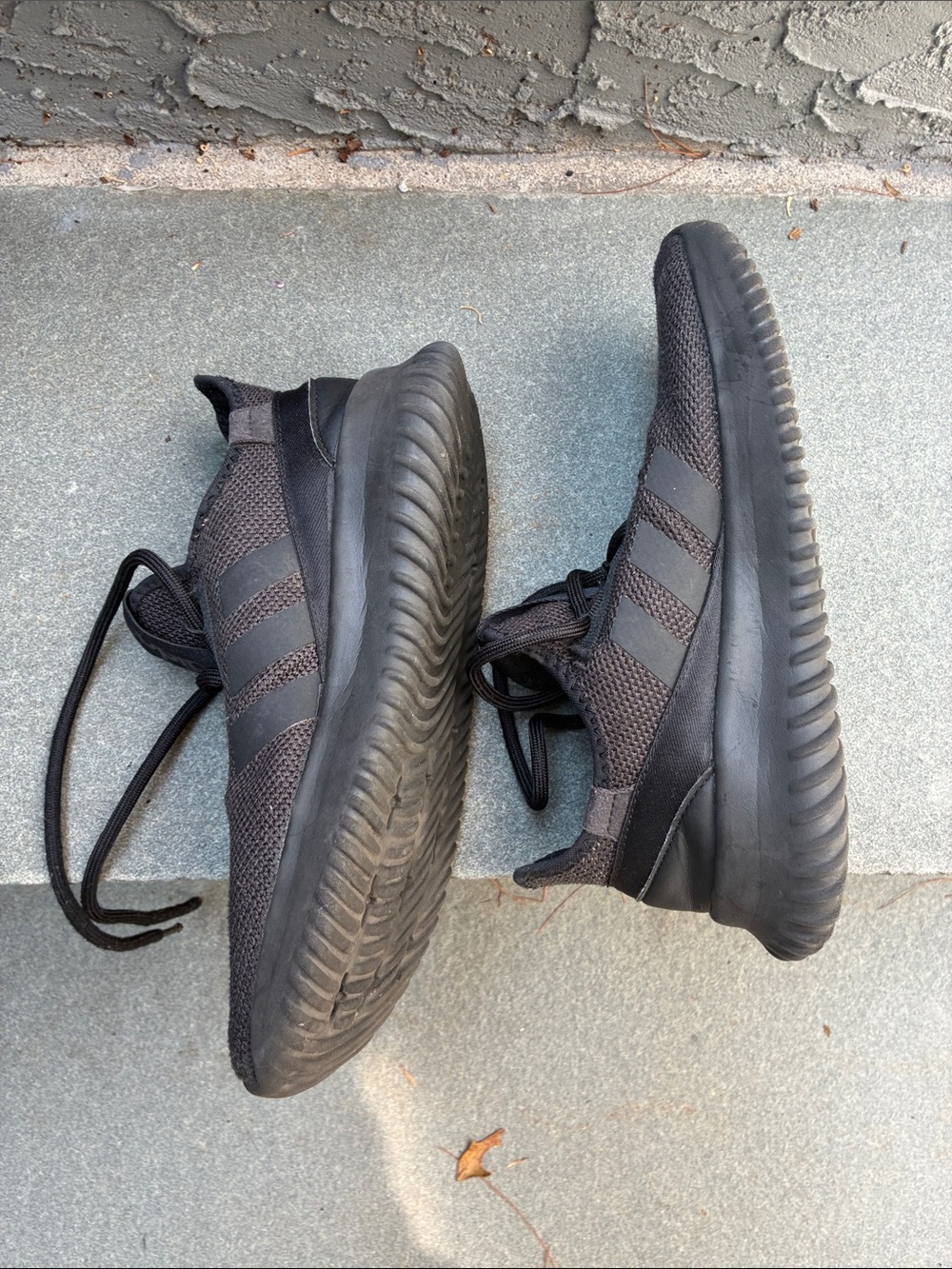 adidas Black Knit Training Sneakers View 2